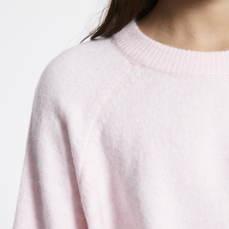 Basic knit tee "Knitted tee star" Soft Pink